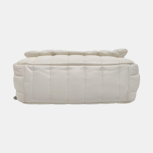 BB Quilted Calfskin White
