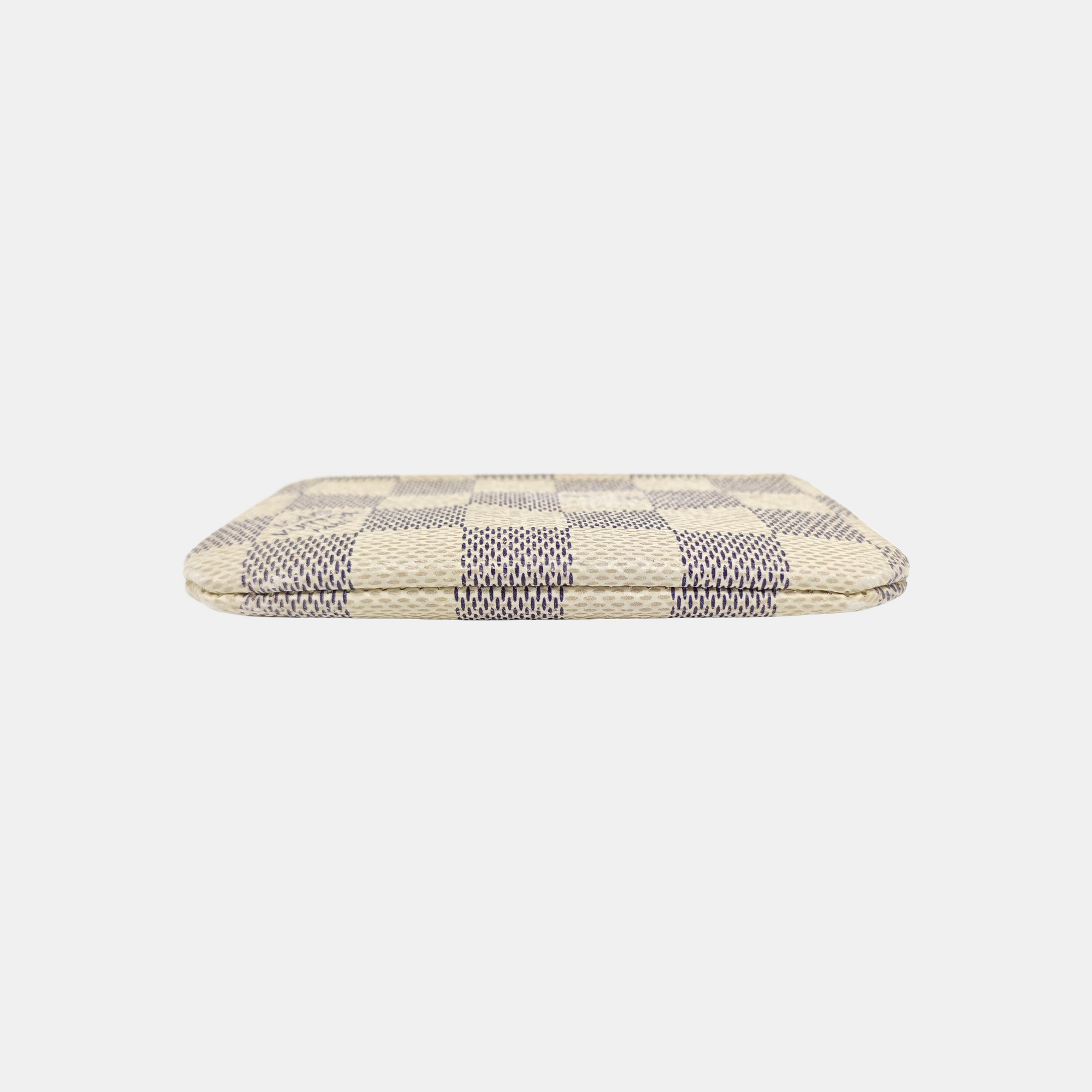 Damier Azur Coated Canvas Key Pouch White