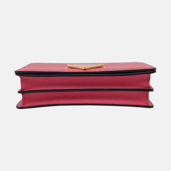 Saffiano Calfskin Shoulder Bag Red