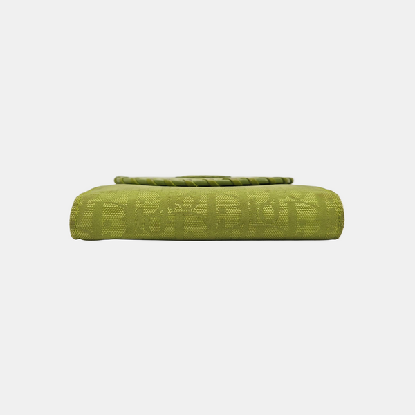 Oblique Leather Wallet Green