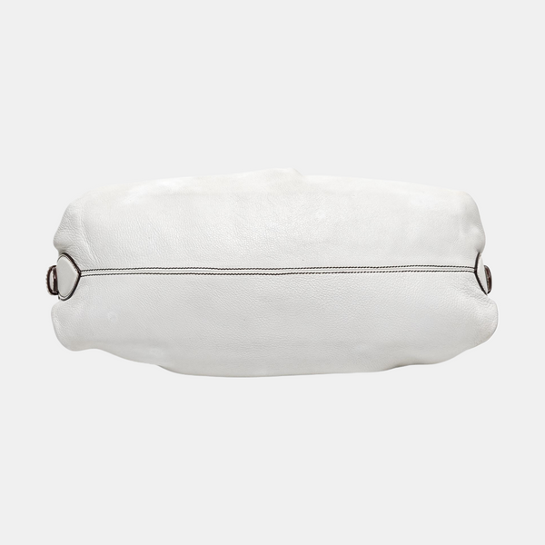 Calfskin Shoulder Bag White