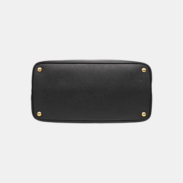 Double Large Saffiano Calfskin Black