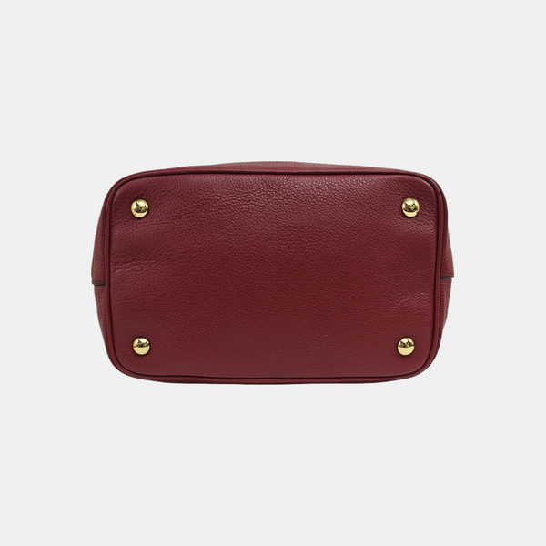 Bow Small Leather Beige