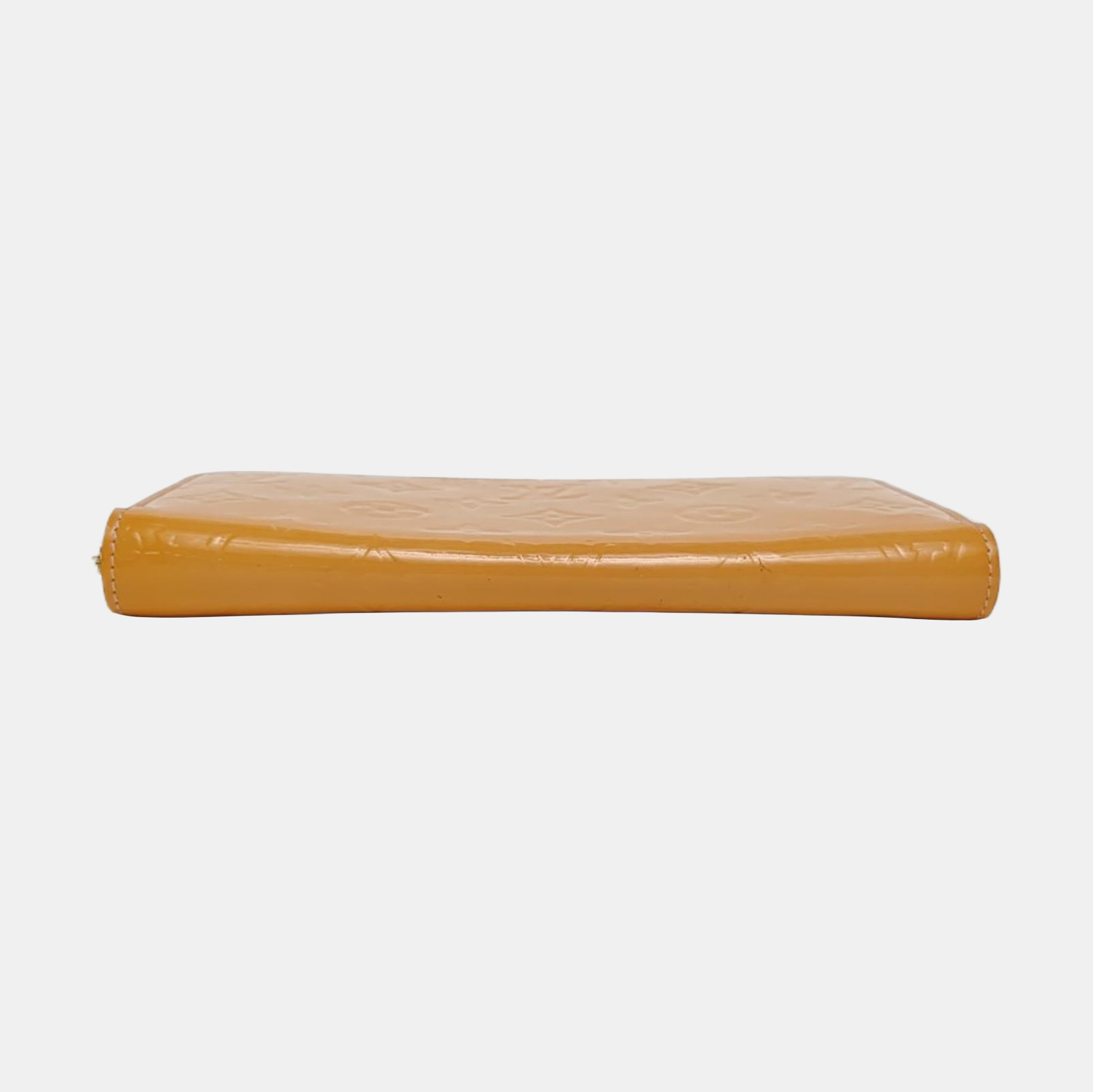 ZIPPY Monogram Patent Leather Yellow Wallet