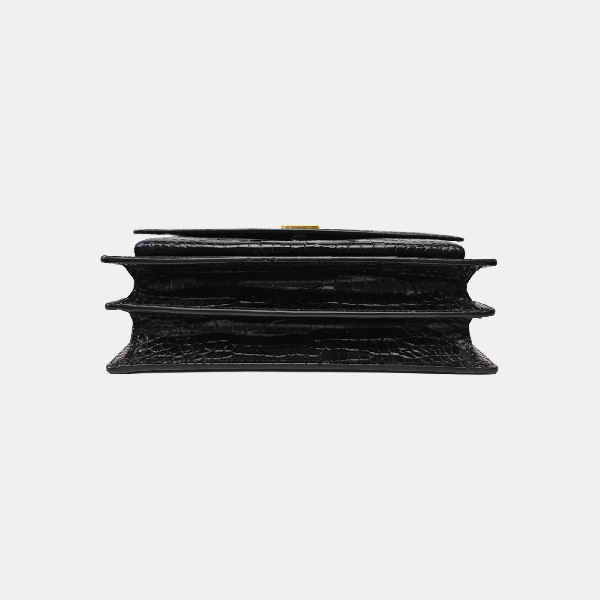 SUNSET Medium Calfskin Black