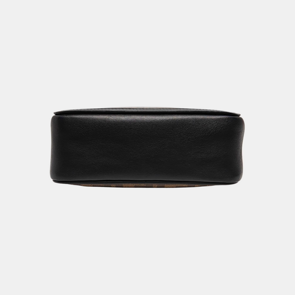 Coated Canvas Shoulder Bag Mini Brown
