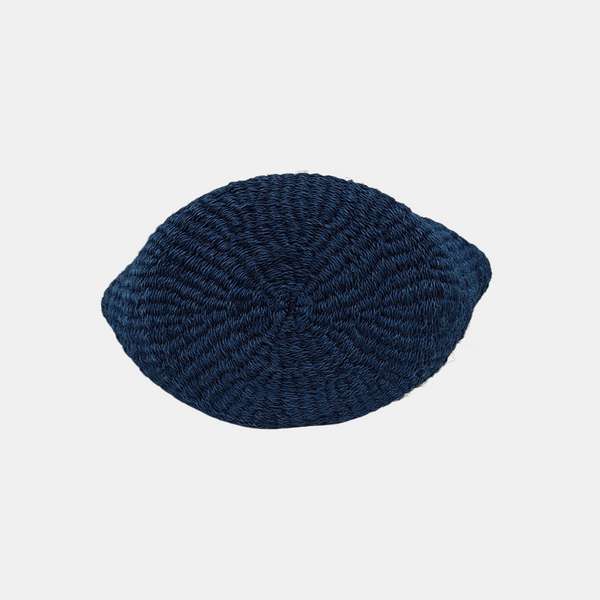 Straw Shoulder Bag Blue