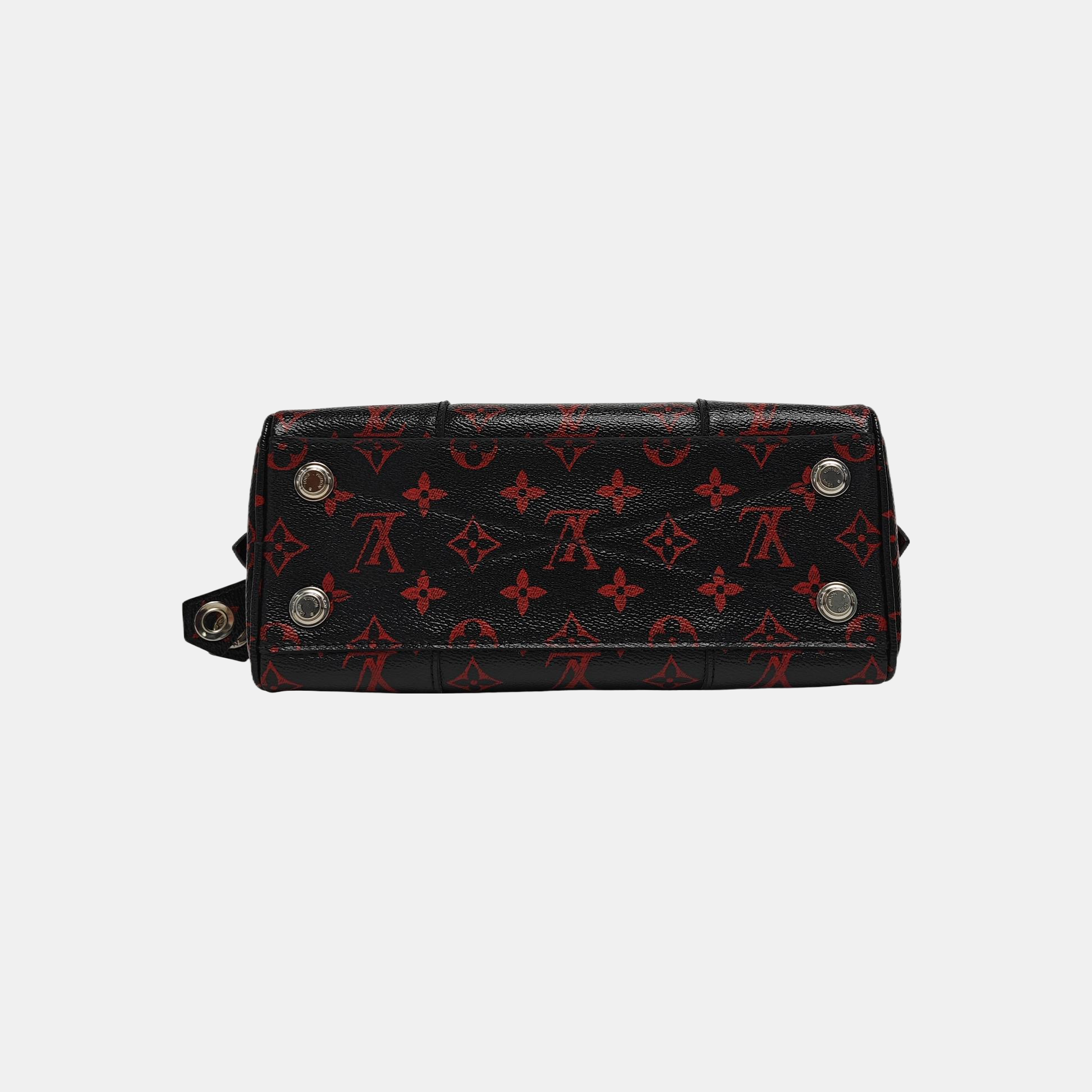 Monogram Coated Canvas Shoulder Bag Black