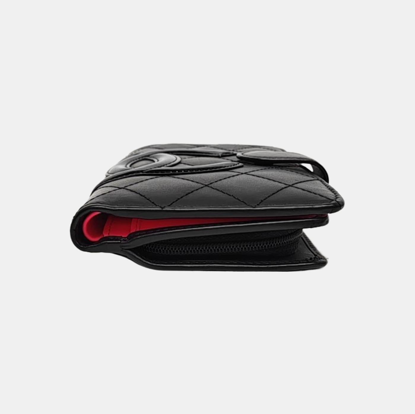 CAMBON Quilted Calfskin Black Wallet
