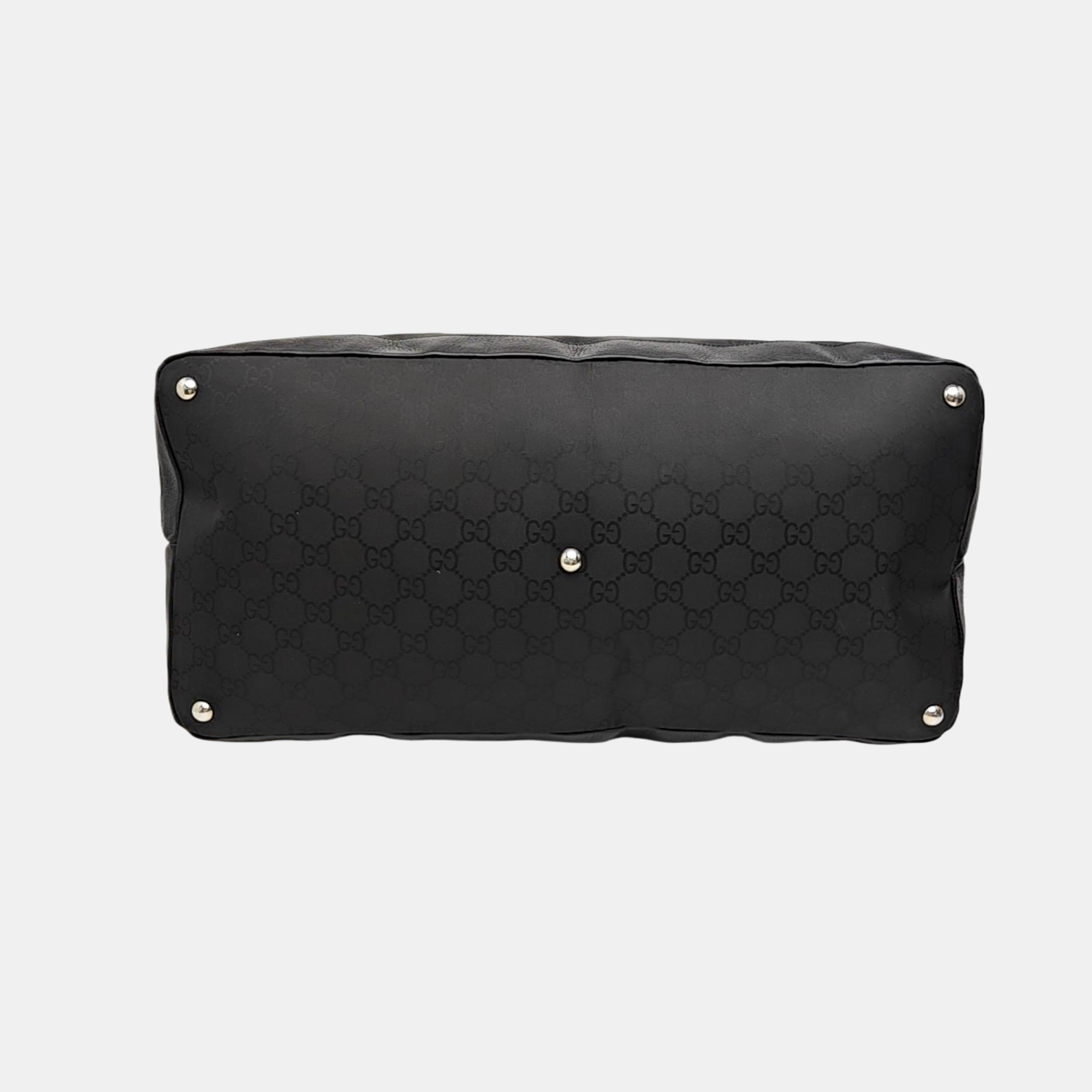Monogram Nylon Shoulder Bag Black