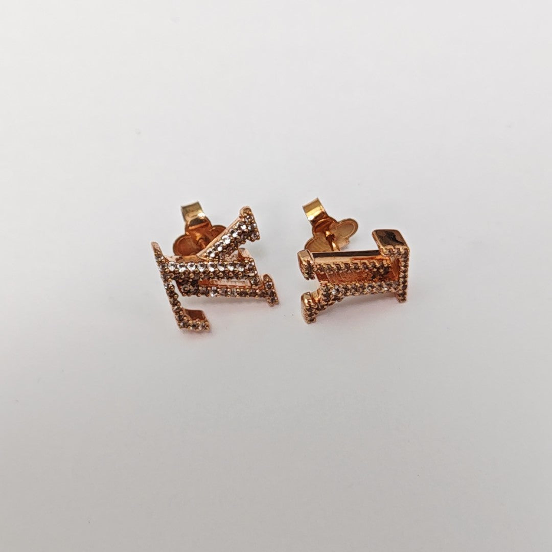 Metal Rose Gold Stud Earrings