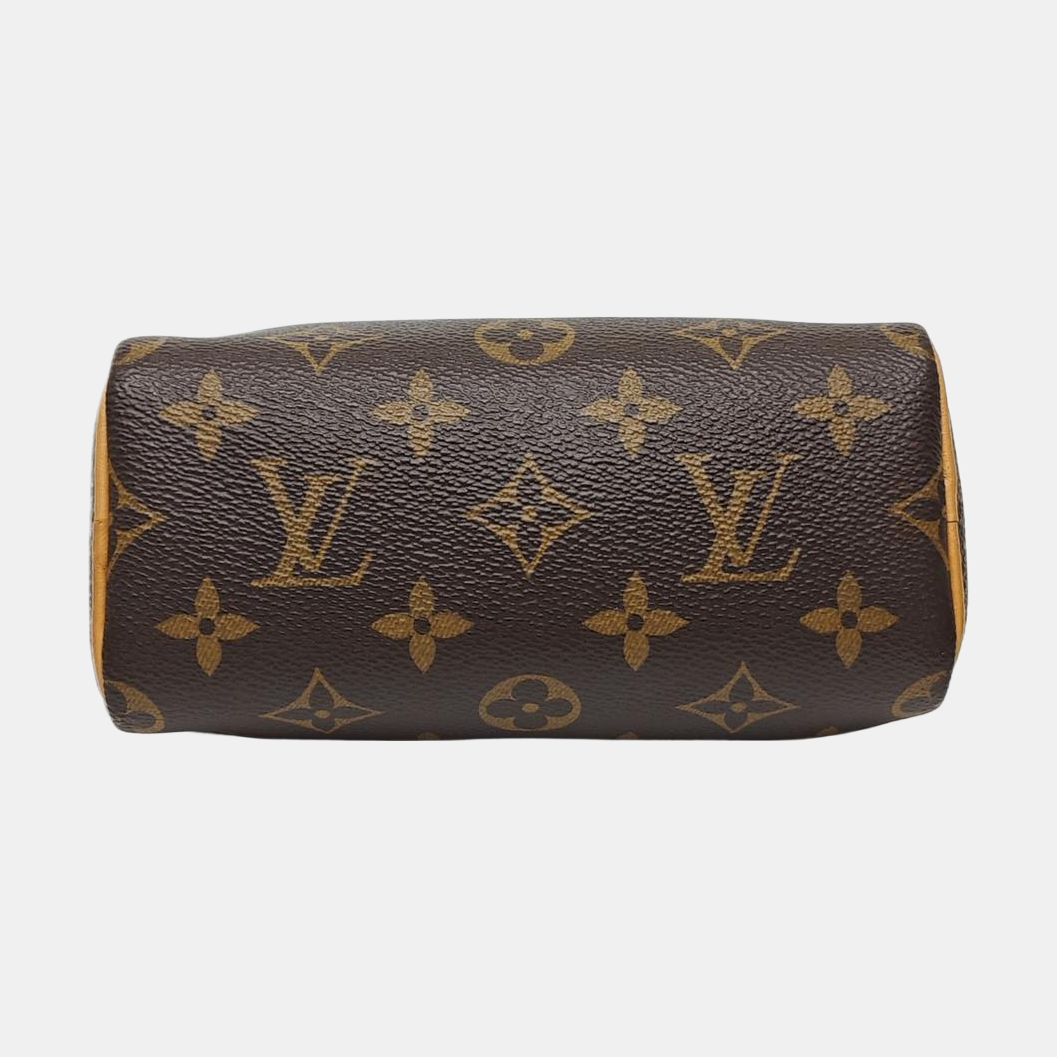 SPEEDY Nano Monogram Coated Canvas Brown