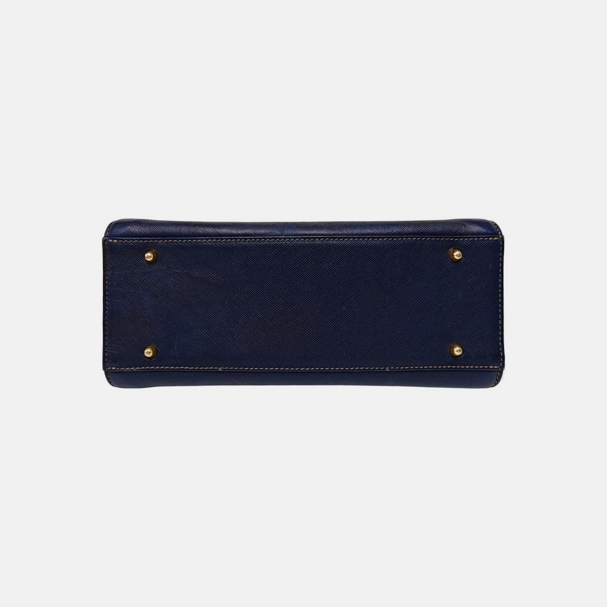 Leather Shoulder Bag Blue