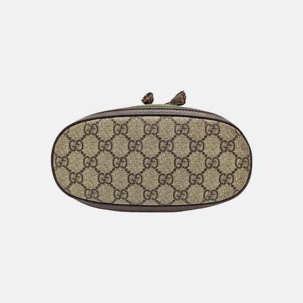 Ophidia Small Monogram Coated Canvas Beige