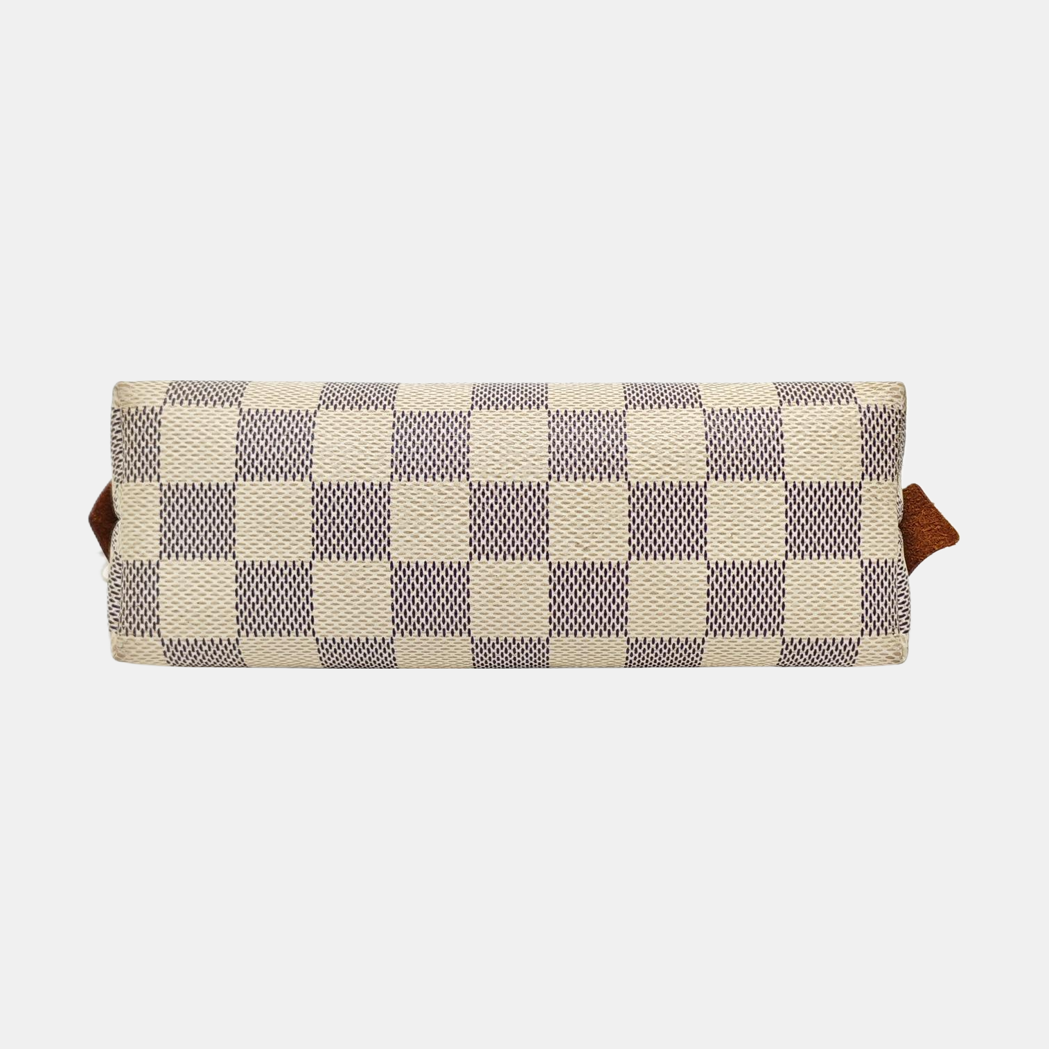 COSMETIC PM Damier Azur Coated Canvas White