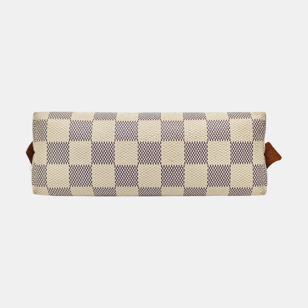 COSMETIC PM Damier Azur Coated Canvas White