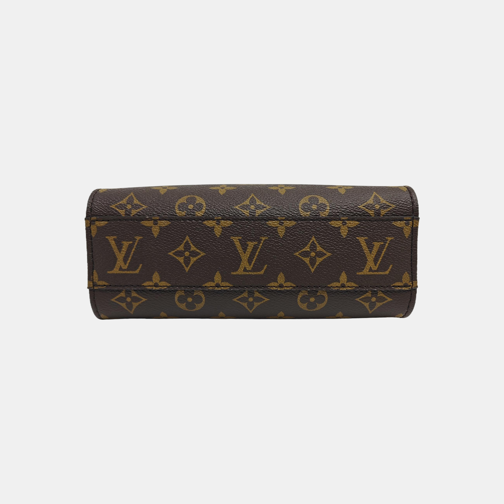 SAC PLAT BB Monogram Coated Canvas Brown
