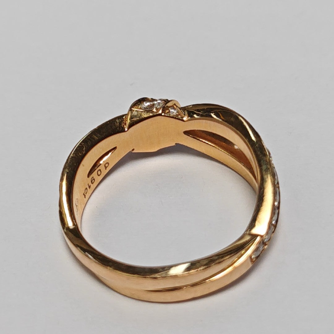 Jeux De Liens 18k Rose Gold Ring EU 52