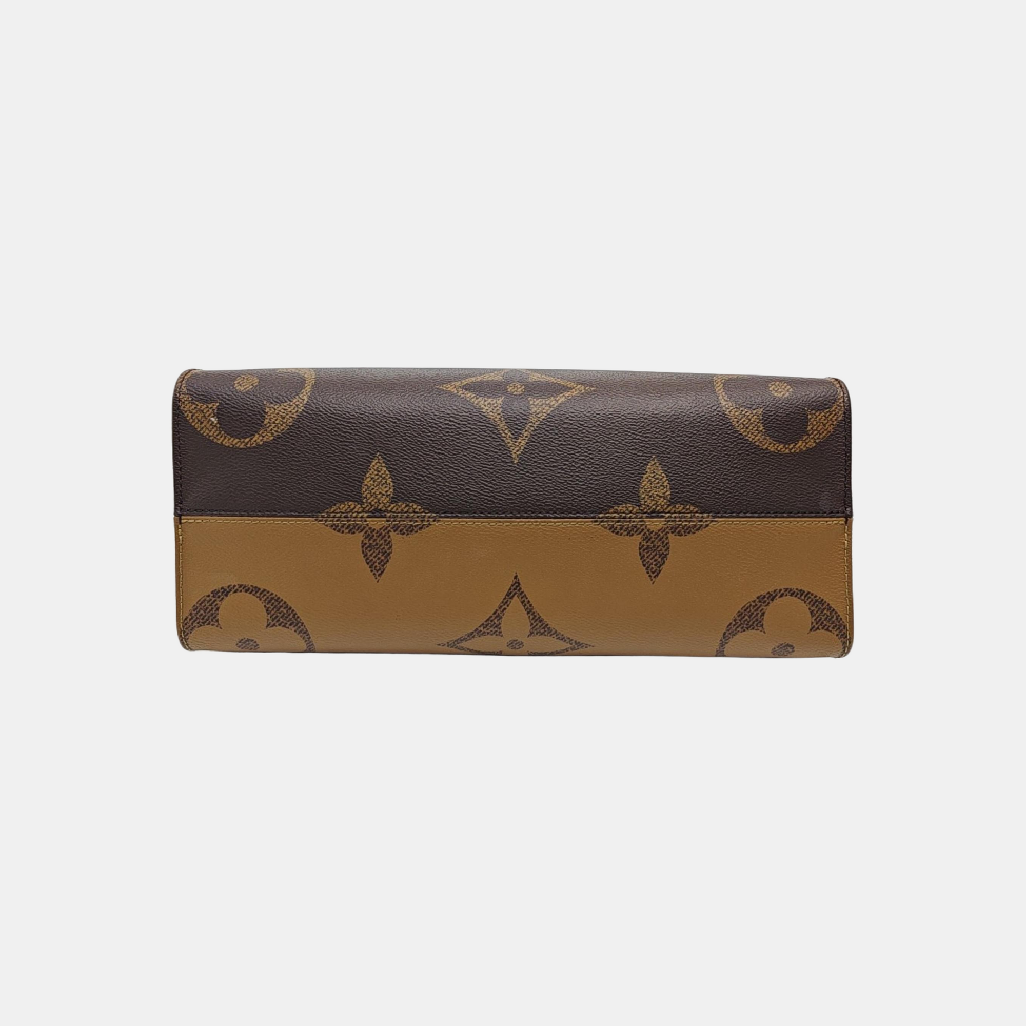 ONTHEGO MM Monogram Coated Canvas Brown