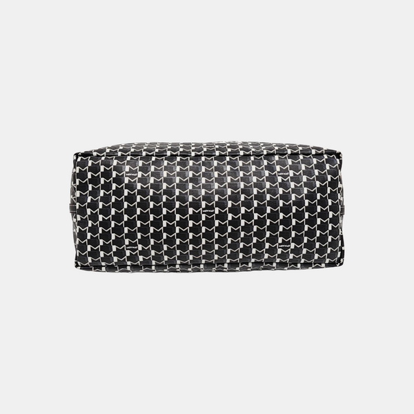 Coated Canvas Shoulder Bag Black
