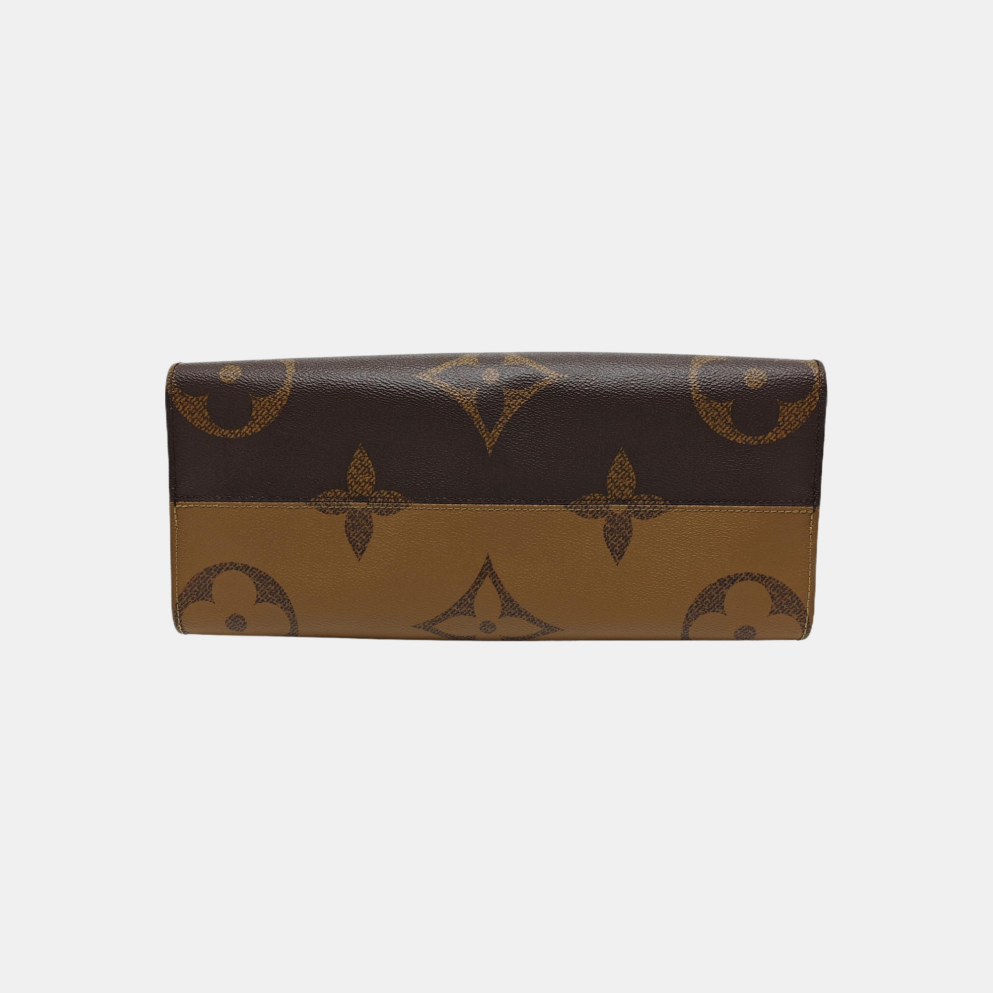 Authenticated pre-owned  ONTHEGO MM Monogram Coated Canvas Brown - Tote Bag at Looply