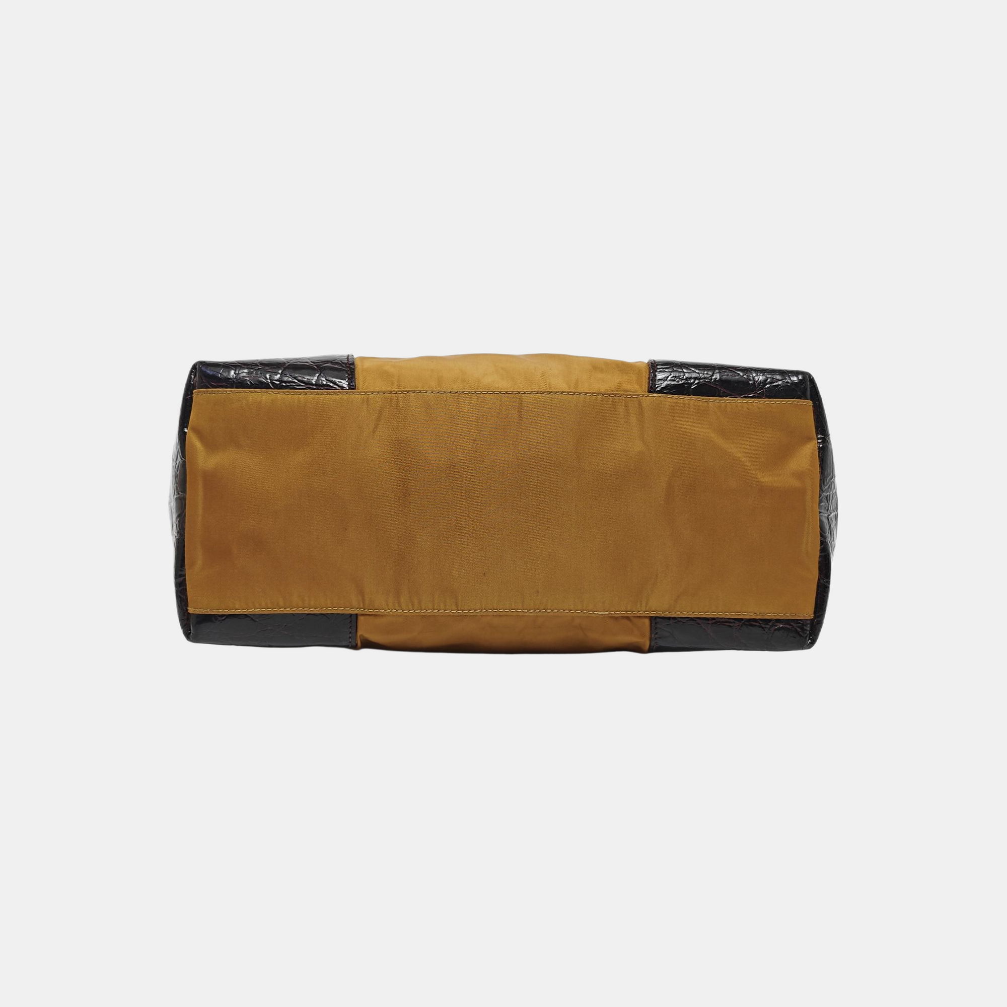 Nylon Tote Bag Brown