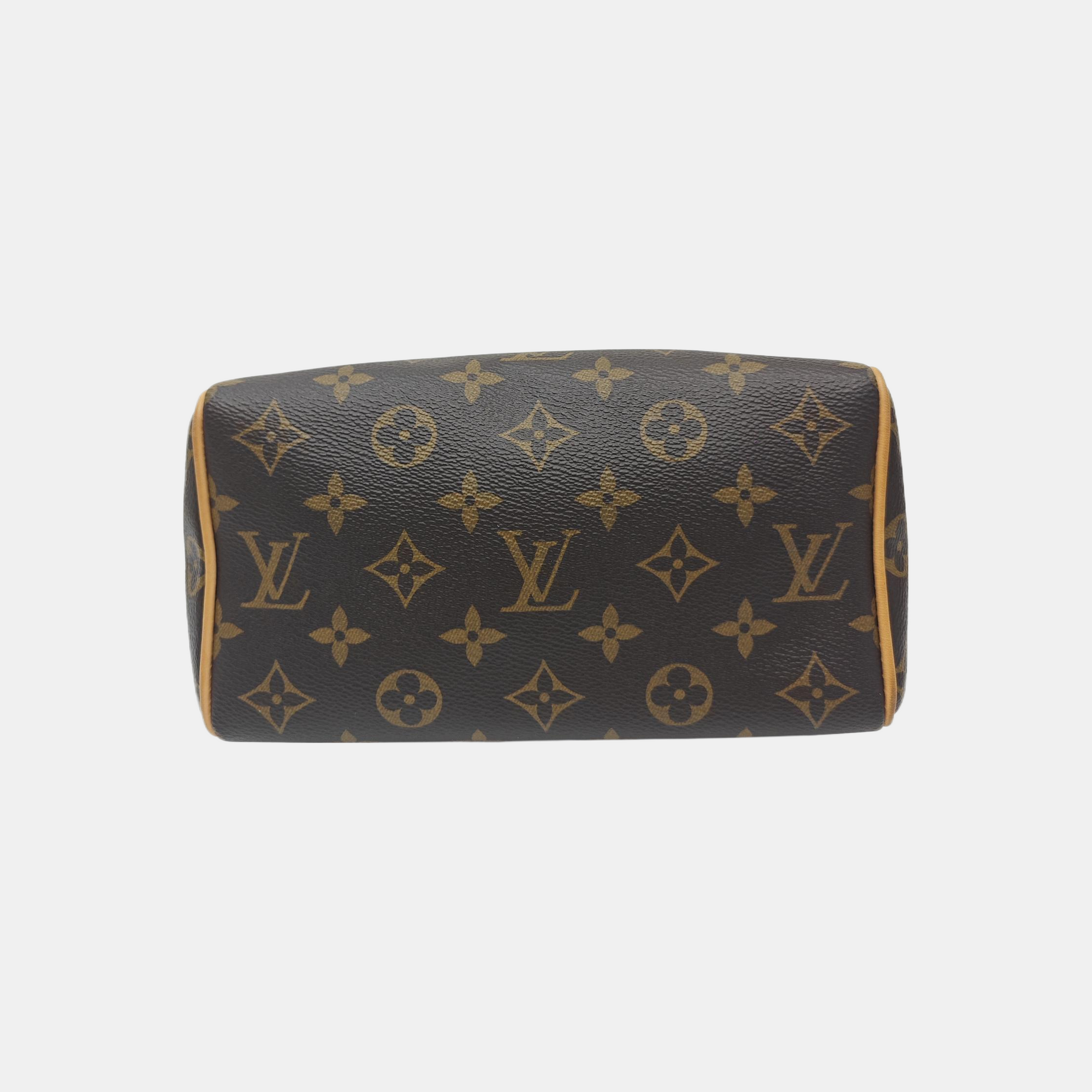 SPEEDY 20 Monogram Coated Canvas Brown