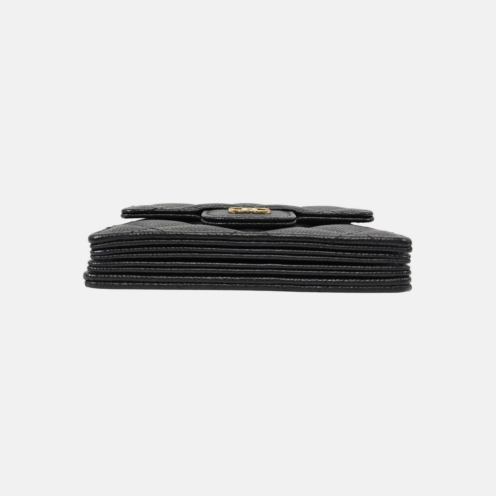 Quilted Grained Calfskin Shoulder Bag Black