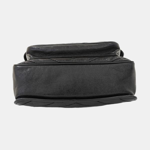 NIKI Medium Chevron Calfskin Black
