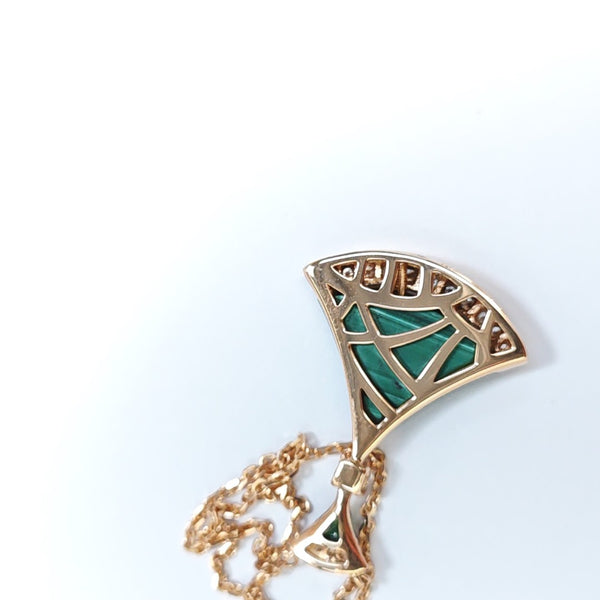 DIVAS' DREAM 18k Rose Gold Green Necklace