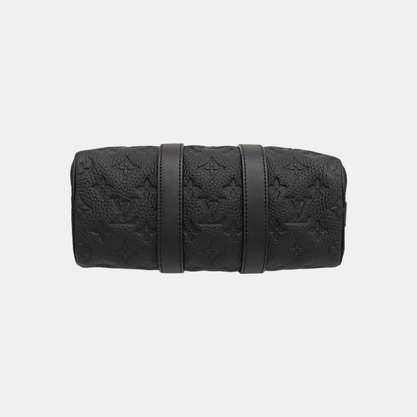 KEEPALL 25 Monogram Calfskin Black
