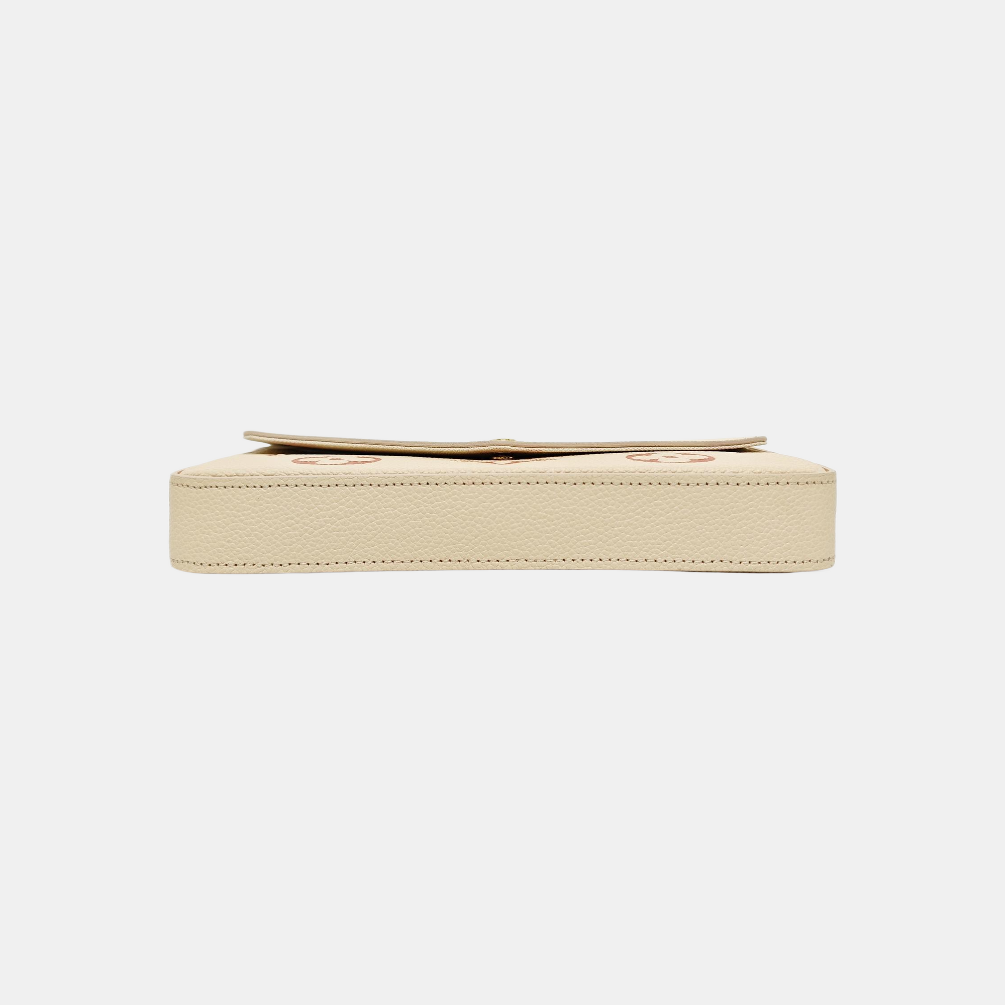 FÉLICIE PM Monogram Calfskin White