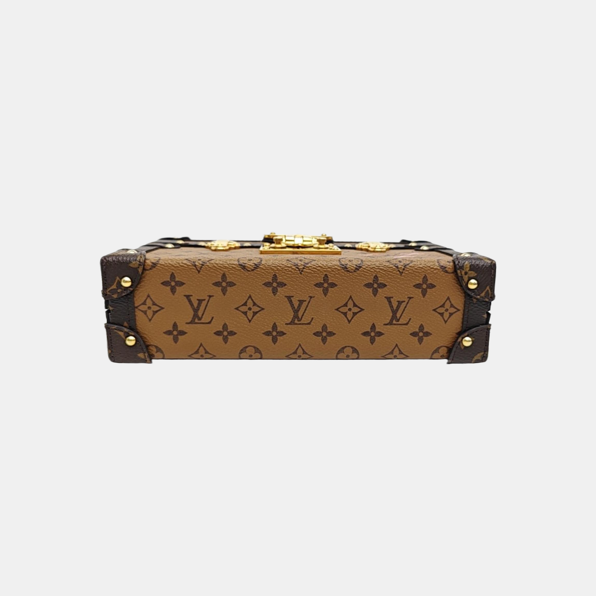 PETITE MALLE Monogram Coated Canvas Brown