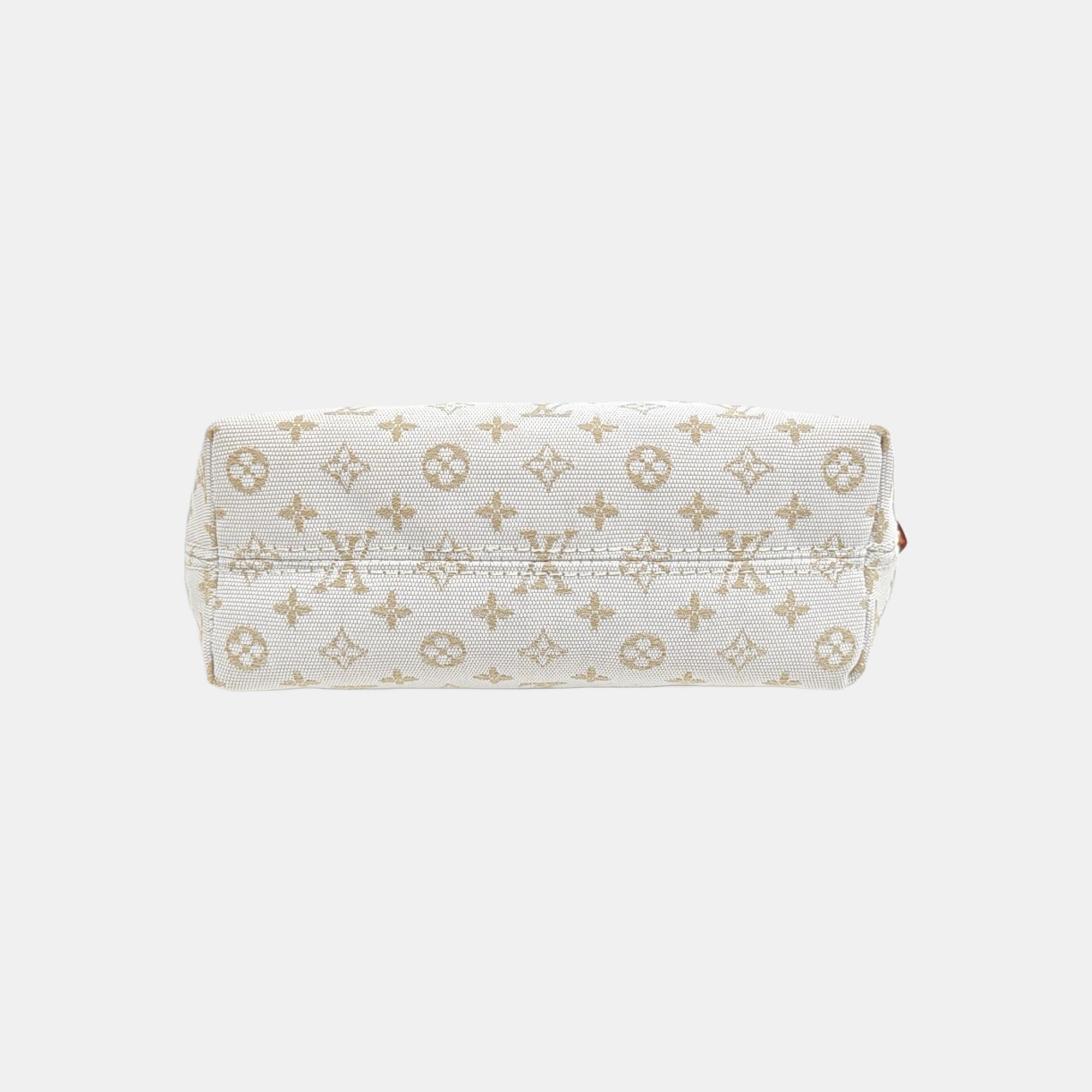 Monogram Fabric Top Handle Bag White