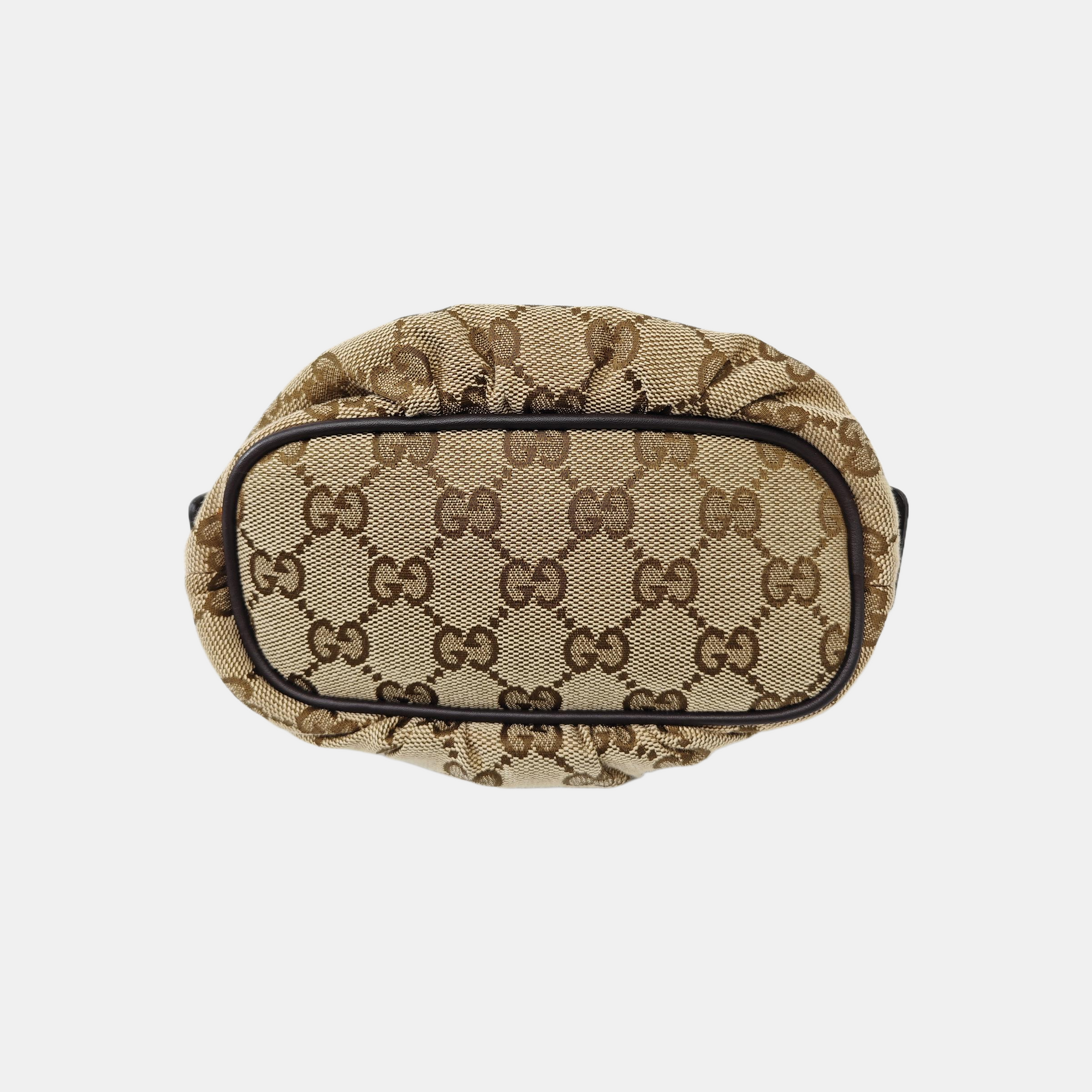 Monogram Fabric Clutch Beige
