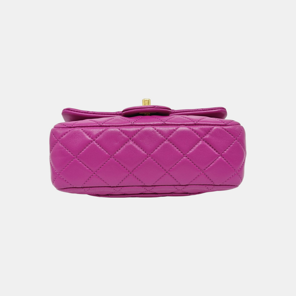 CLASSIC FLAP Mini Quilted Lambskin Purple
