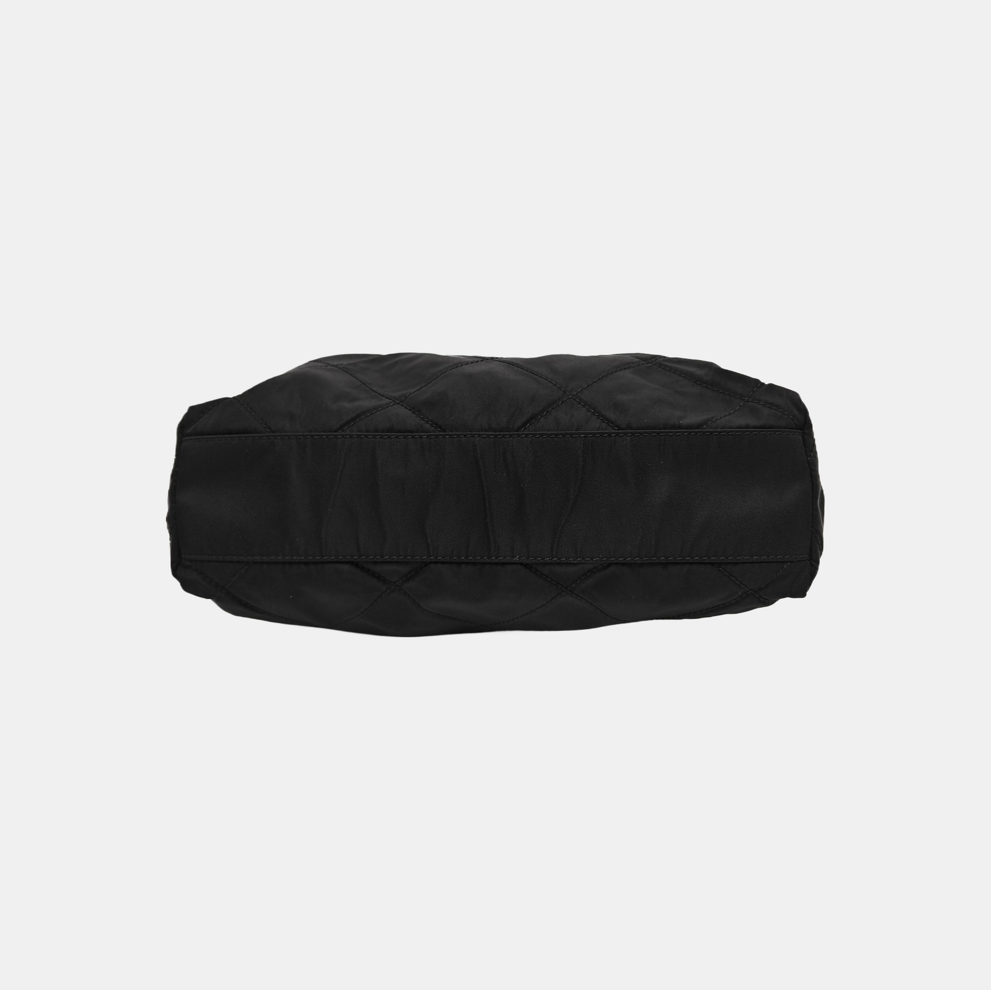 Nylon Quilted Nylon Black