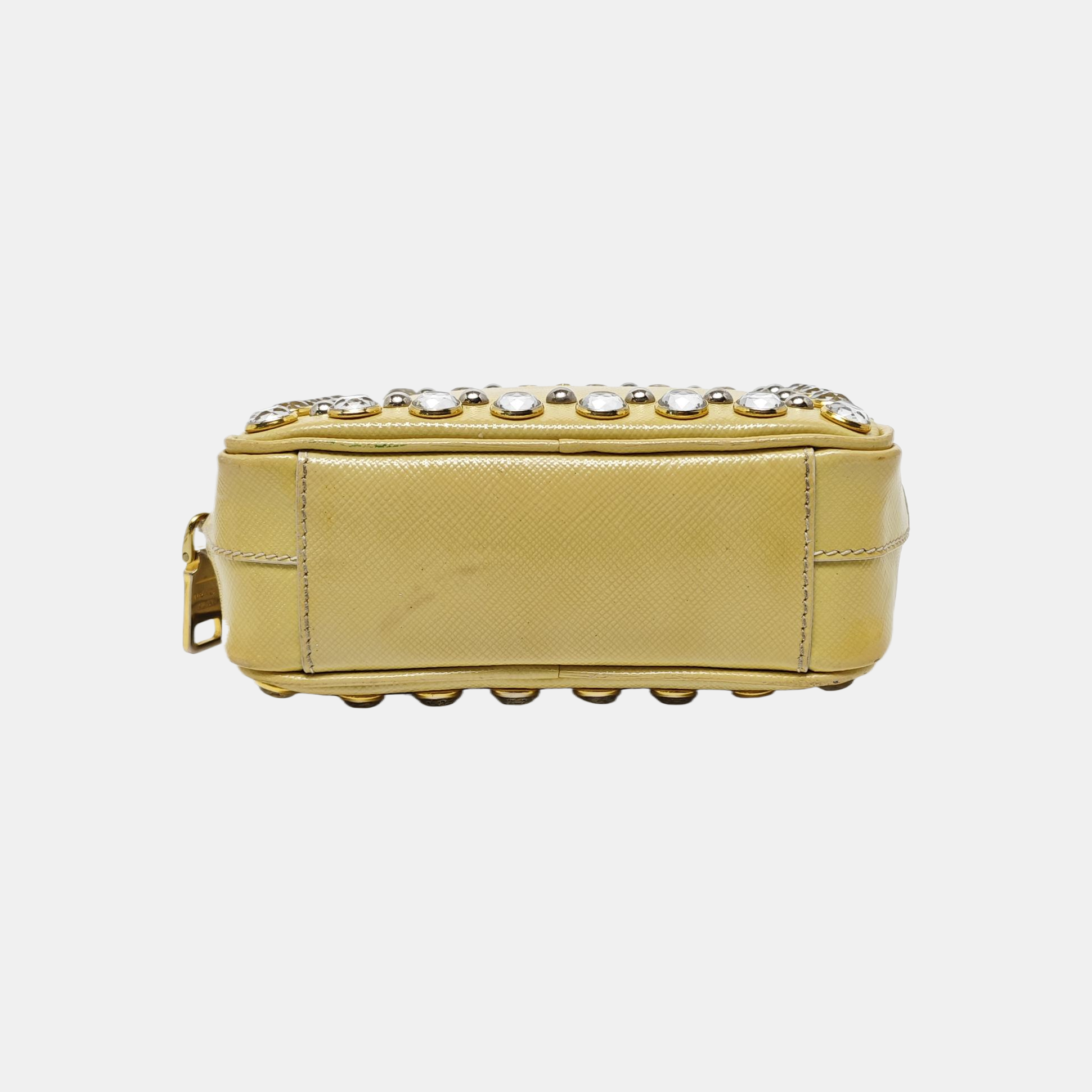 Vitello Phenix Camera Bag Saffiano Calfskin Yellow