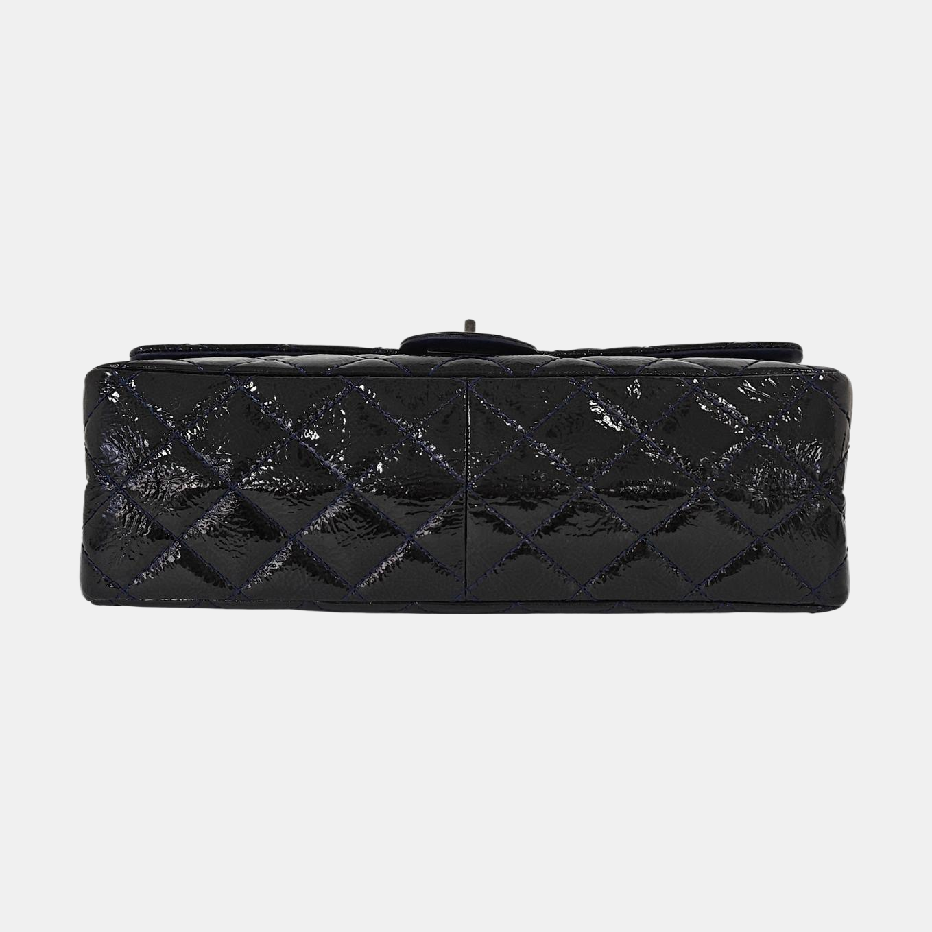 Authenticated pre-owned  2.55 227 (jumbo) Quilted Patent Leather Blue - Shoulder Bag at Looply