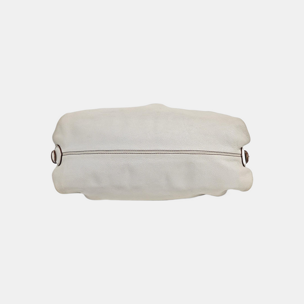 Calfskin Top Handle Bag White
