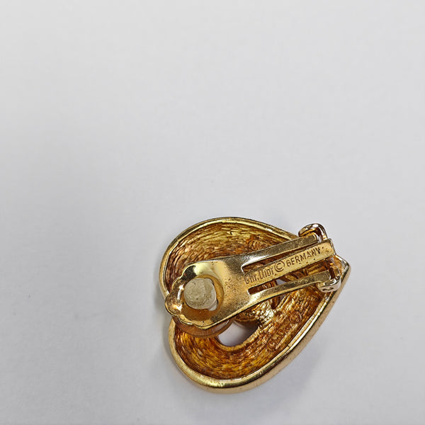 Metal Gold Clip On Earrings