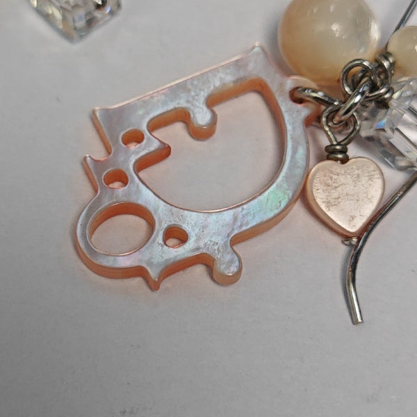 Dior Oblique Synthetic Material Silver Earrings