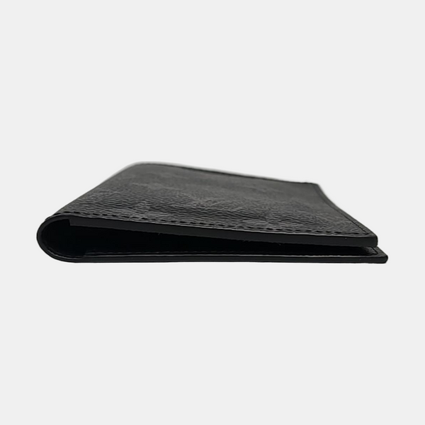 Monogram Coated Canvas Card Holder Gray