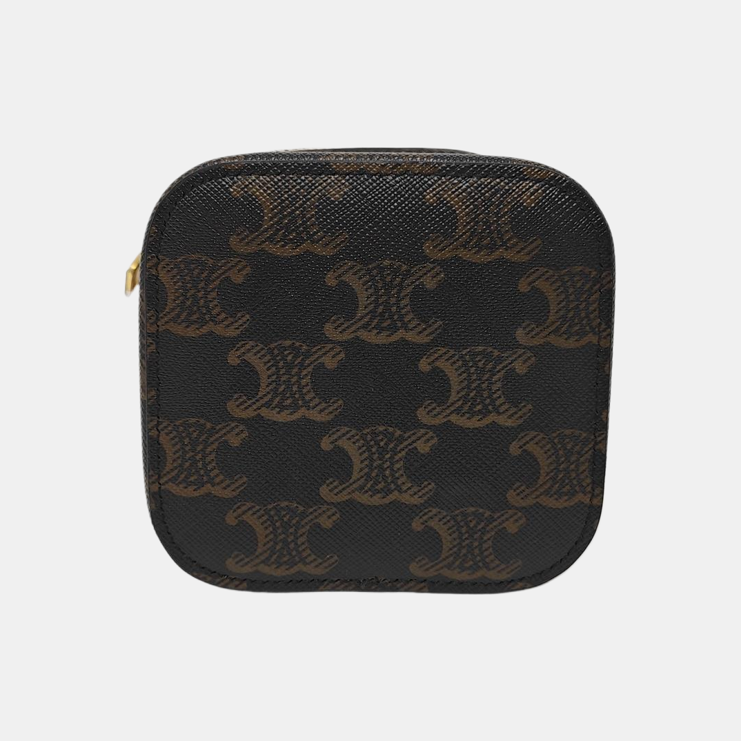 Coated Canvas Shoulder Bag Black