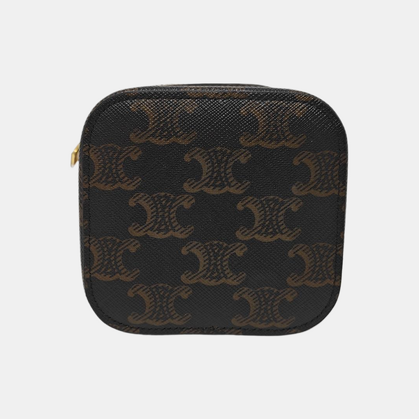 Coated Canvas Shoulder Bag Black