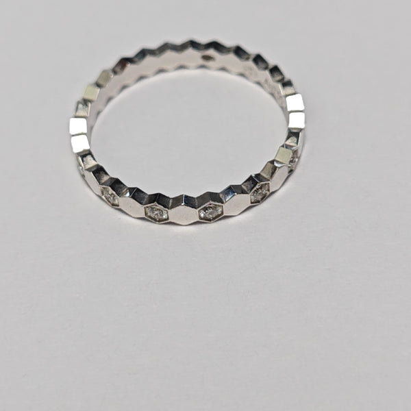 Bee My Love 18k White Gold Silver Ring EU 51