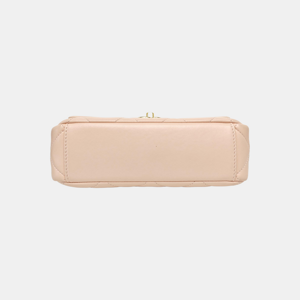 Quilted Lambskin Shoulder Bag Pink