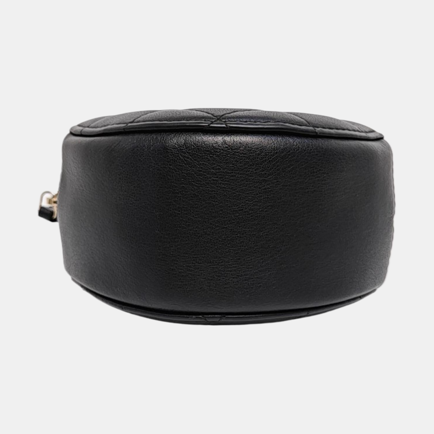 ROUND Mini Quilted Calfskin Black