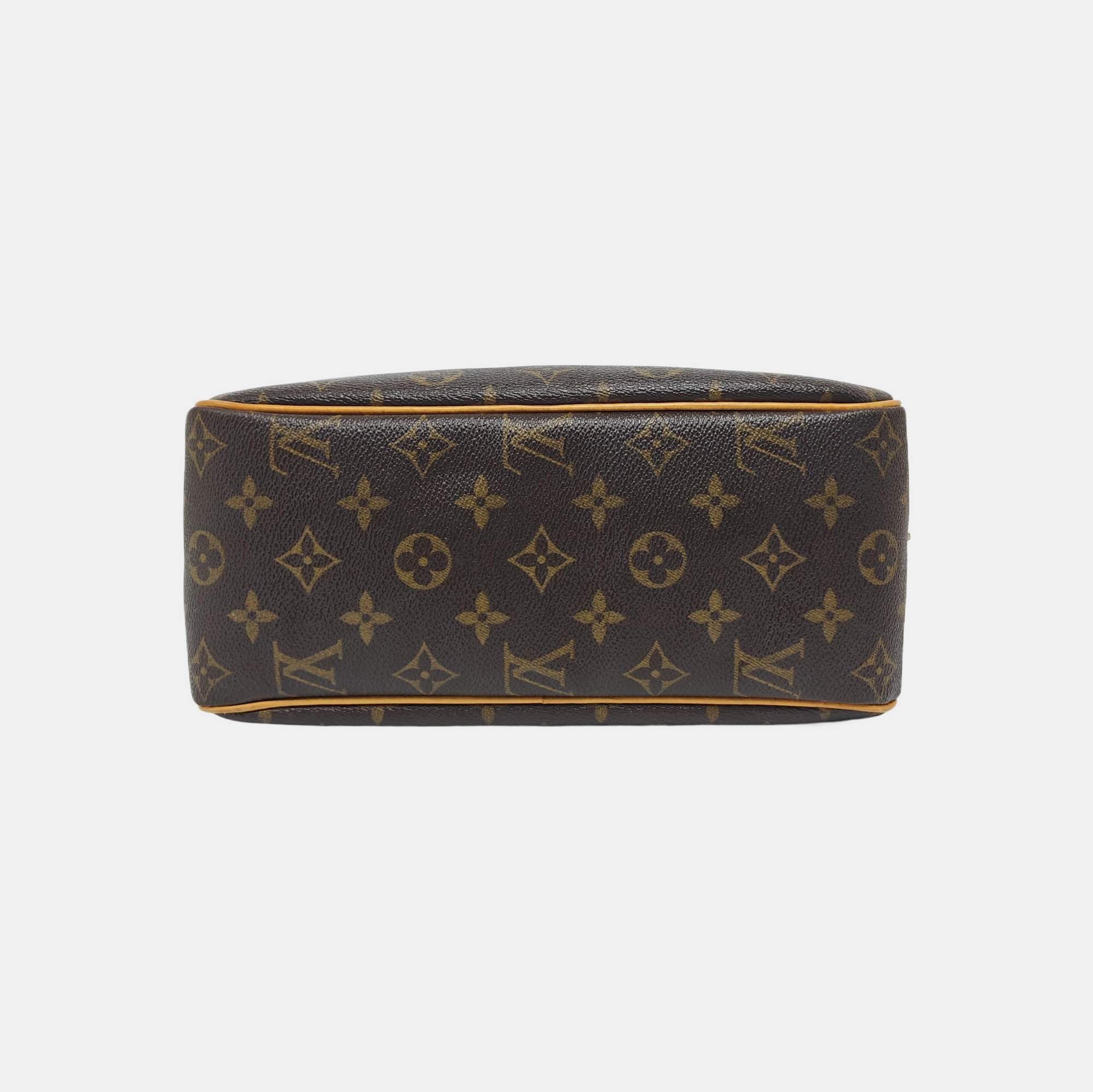 CITE MM Monogram Coated Canvas Brown