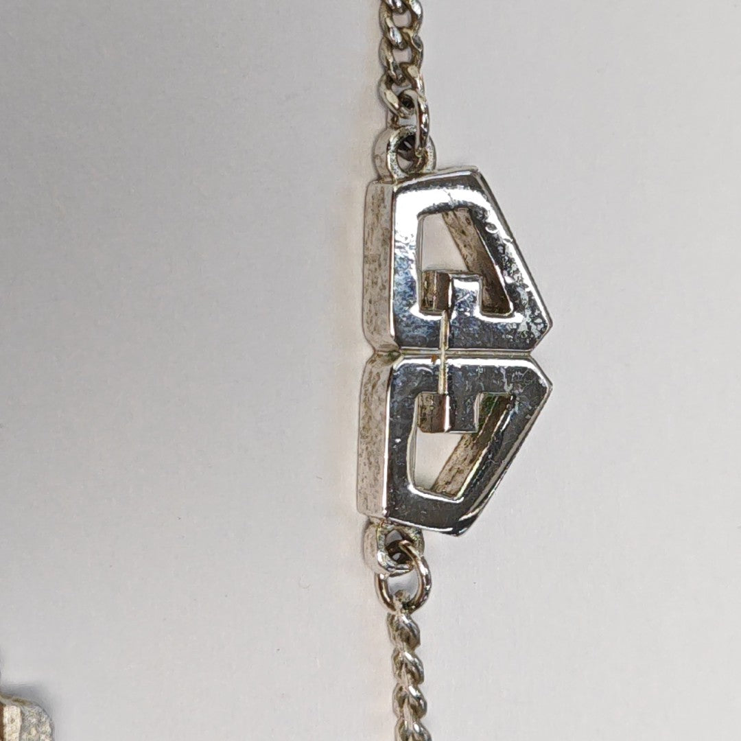 G Cube Metal Silver Necklace